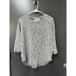 Cut loose Dolman Crop Gray Black Heather Sz XS Womens